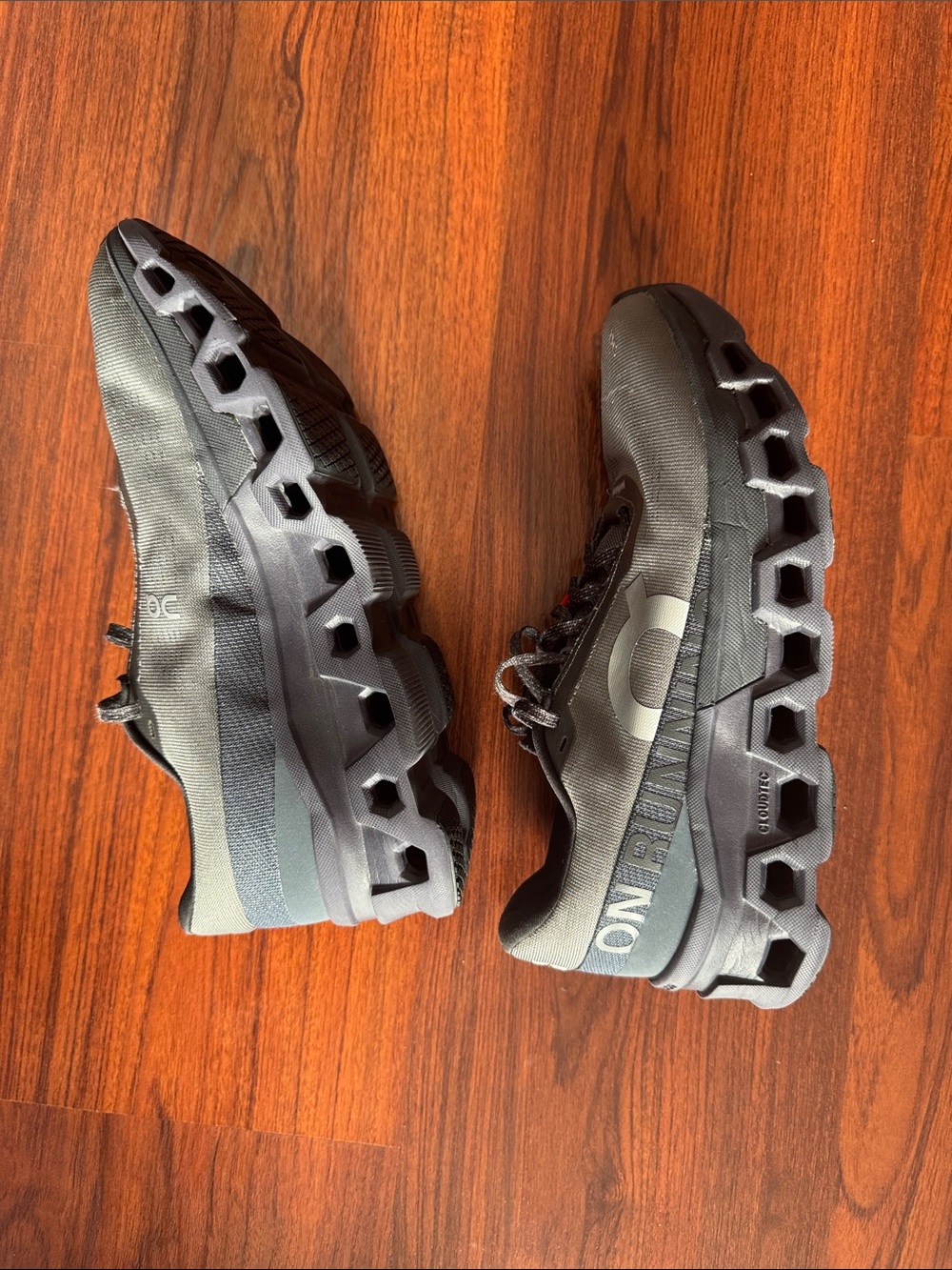 On Cloudmonster 2 Athletic Sneakers Dark Gray and Black - Picture 5 of 12